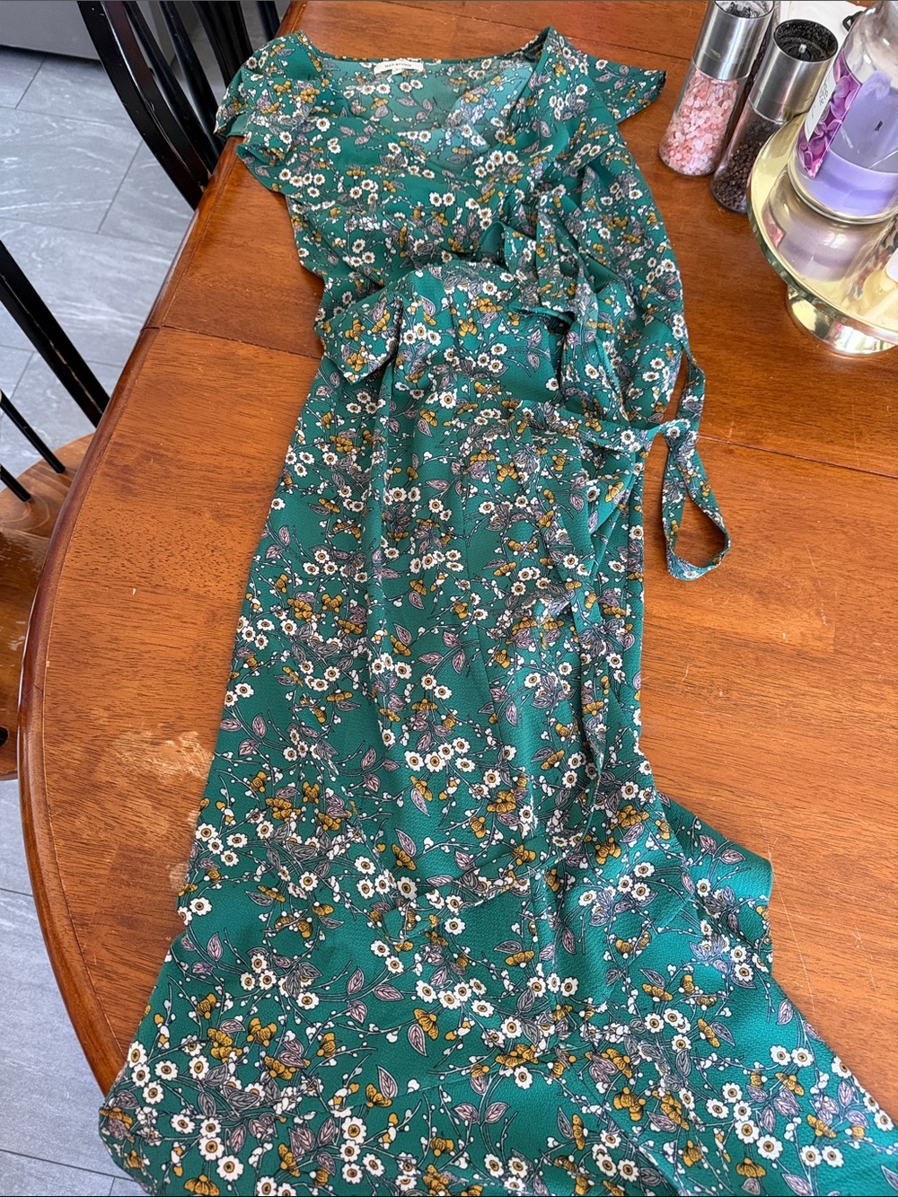 Max Studio Green Floral Maxi Dress
